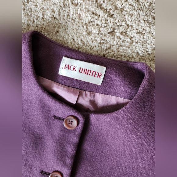 Beautiful Jack Winter purple Blazer Vintage Jacket Size Small 6 vtg Wool blend - Picture 4 of 10